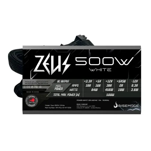 Fonte Gamer RiseMode 500w PFC Ativo Lacrada