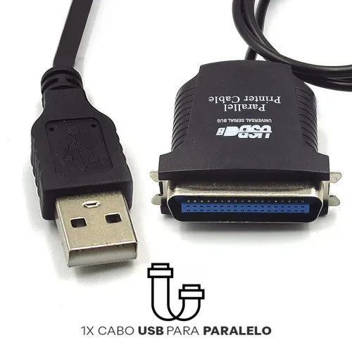 Cabo Paralelo X USB para Impressora 
