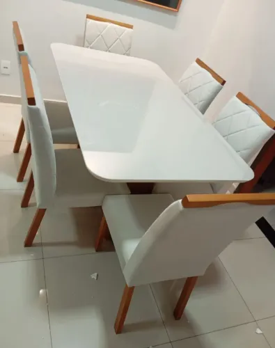 Mesa de jantar Brunna com 6 cadeiras