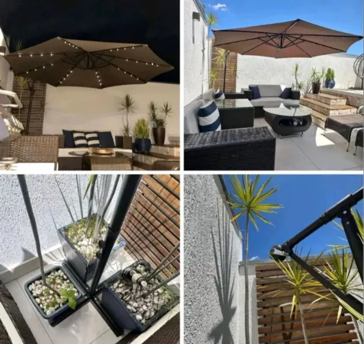 Ombrelone a Luz Solar de Led Gira 360