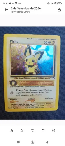Carta Pokémon TCG Pichu 12/111 - Neo Genesis (Inglês / 2000)