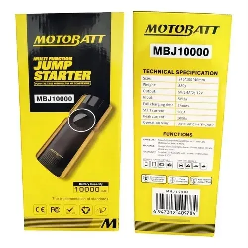 Motobatt Auxiliar De Partida 1000a Com Compressor Mbj10000