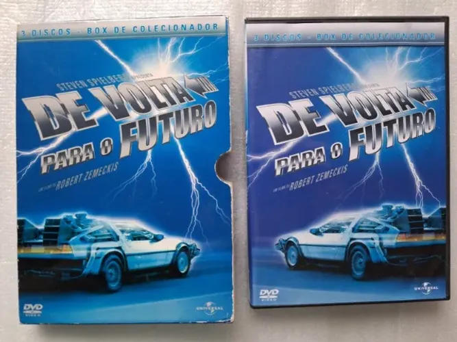 Box de Colecionador com os DVDs da Trilogia De Volta para o Futuro - Originais - Ótimo Est