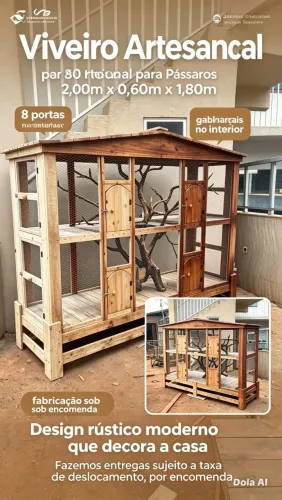 Viveiro para Aves 1.000 reais já montado
