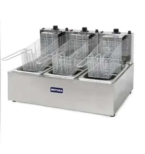 Fritadeira Elétrica 3L Tacho Triplo Metvisa 220v