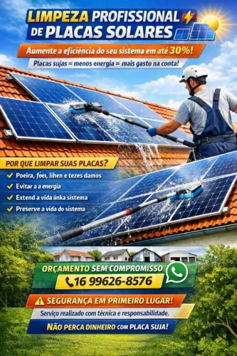 Limpeza de Placas Solares Calhas etc 