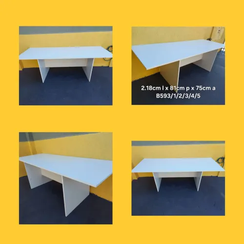 Mesa escritório 2.18x81cm branca