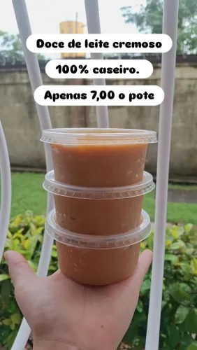 Doce de leite cremoso 100% caseiro.