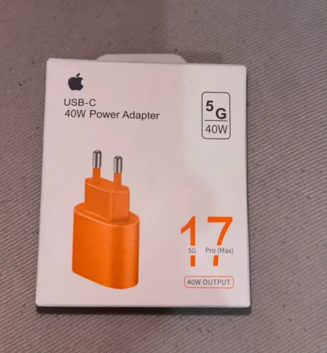 Fonte Carregador IPhone 17 Pro Max 40W 