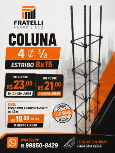 Coluna ? estribo 8x15