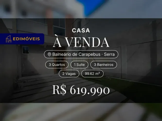 Casa moderna em Balneário de Carapebus, 3 quartos e espaço gourmet nos fundos!