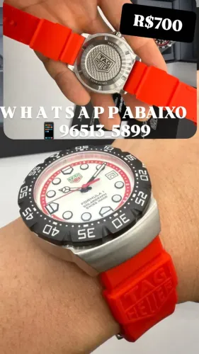 Relógio TAG HEUER FORMULA 1 AUTOMÁTICO PULSEIRA VERMELHA