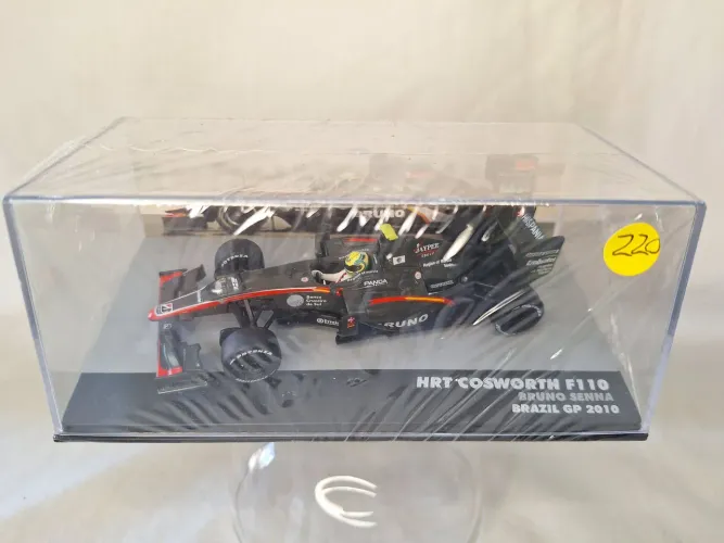 Carrinho Miniatura Fórmula 1 lacrado c/fascículo HRT Cosworth F110 Bruno Senna GP 2010