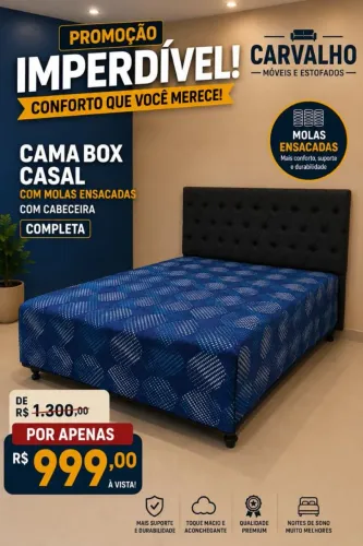 Promoção por apenas 999 Cama box casal e cabeceira nova completa casal padrão