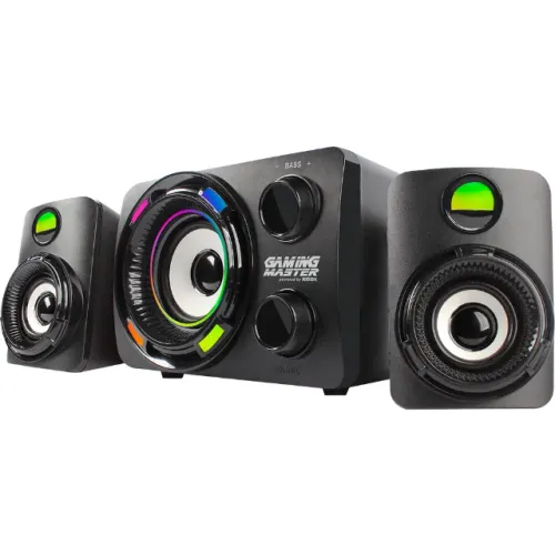 CAIXA DE SOM K-MEX GAMER 2.1 LED (NOVO, COM GARANTIA, PRONTA ENTREGA)