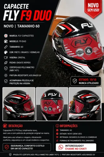 Capacete Fly Duo N60