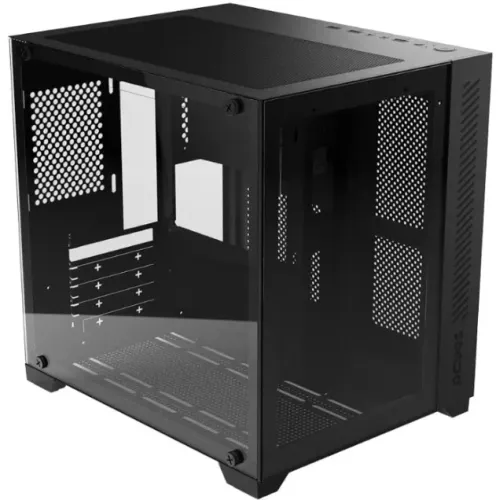 Gabinete Gamer PCYES Forcefield Black Vulcan Vidro Temperado