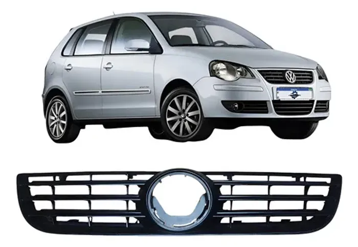 Grade Dianteira Vw Polo 2007 08 09 10 2011 6q0853653e Original Fosco