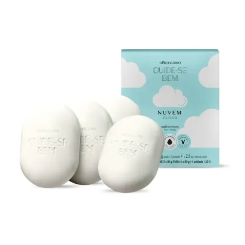 Kit de 4 sabonetes cuide-se bem nuvem