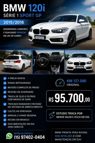 BMW 120I A Sport 2.0 Activeflex 16V Aut. 2016