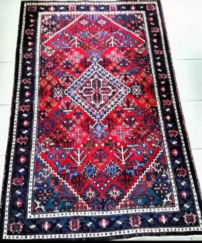 Tapete Persa Shiraz Iraniano Vermelho Geométrico Floral