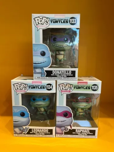 Funko Pop's! TMNT - Donatello #1133 Leonardo #1134 & Raphael #1135 Novos! Lacrados!