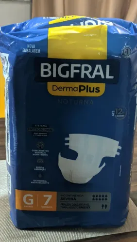 Fralda Geriátrica Bigfral DermaPlus Noturna G