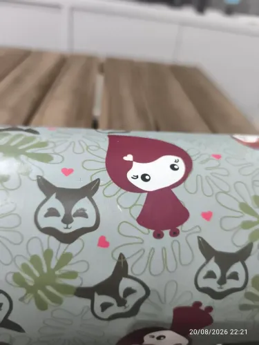 PAPEL DE PAREDE- INFANTIL- 0,8 x 8m - delicado- Chapeuzinho Vermelho & Lobo Mau