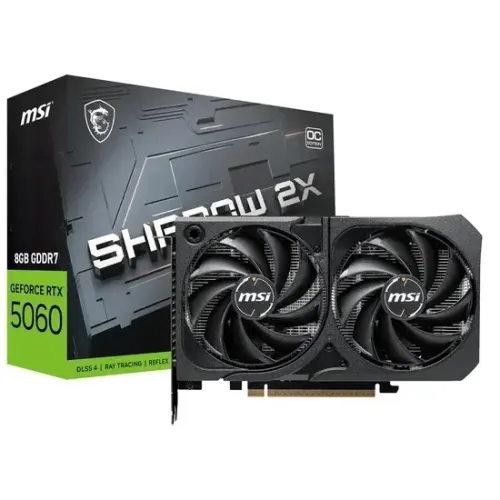 Placa de Vídeo MSI GeForce RTX5060 Shadow 2X OC 8GB GDDR7 PCI-Express- Novo lacrado!