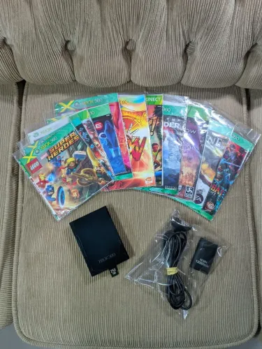 11 Jogos para Xbox 360 + HD 250 GB + Kit Bateria 12000 mh (Envio OlxPay)