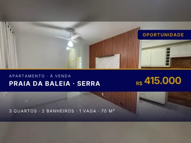 Linda Vista: Apartamento com Suíte e Varanda na Praia da Baleia