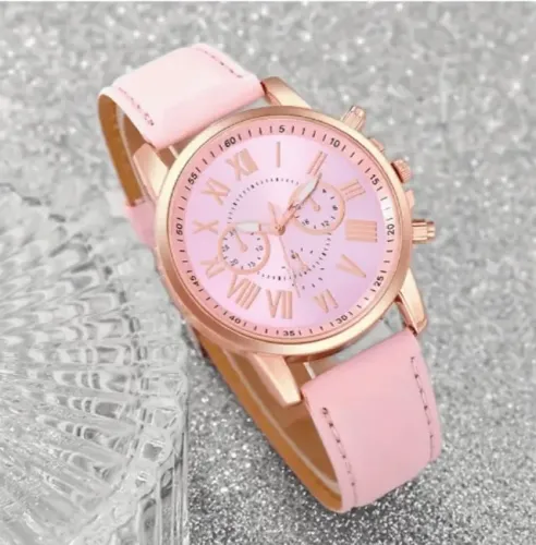 lindo relógio feminino rosa e dourado. novo!