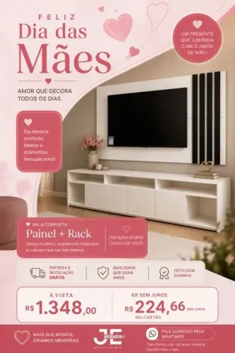 Promoção kit painel e rack até 80 polegadas 