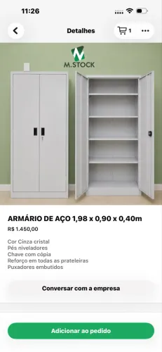 ARMÁRIO DE AÇO