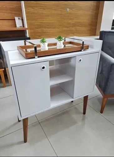 Aparador branco para cafe 