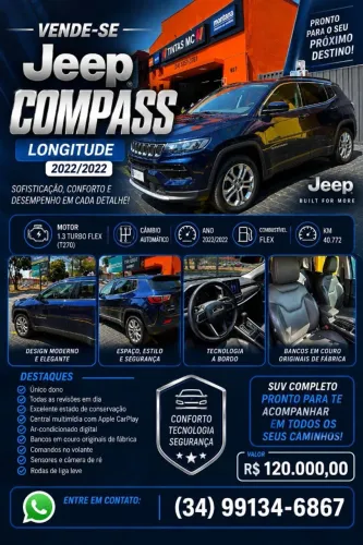 Jeep Compass Long. T270 1.3 TB 4X2 Flex AUT 2022