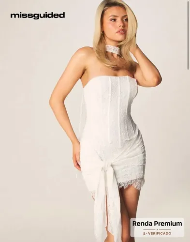Vestido Off White Estruturado Shein PP - Ideal Para Eventos da Bride Era
