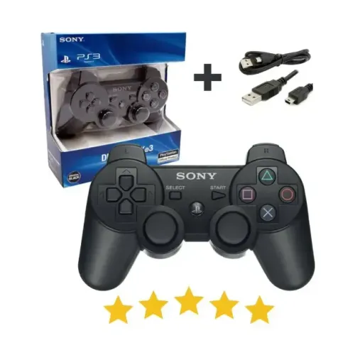 Controle Dual Shock 3 Preto PS3 - Preto - Sony