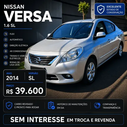 Nissan Versa SL 1.6 16V Flex Fuel 4P Mec. 2014