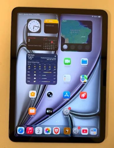 Ipad Air 6. M2. 128gb. Tela Retina 11 Polegadas. Touch iD. Até 18 x no Cartão.