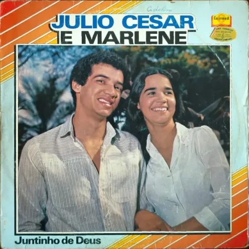 Lp Disco de Vinil Gospel Evangélico Júlio César E Marlene - Juntinho De Deus - Raro