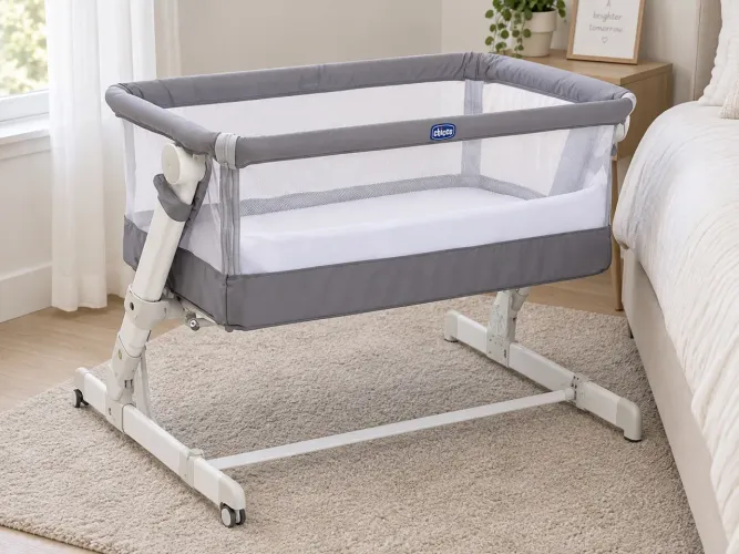 Berço Chicco Next2Me Pop-Up Grey Mist - Seminovo, usado 1 mês