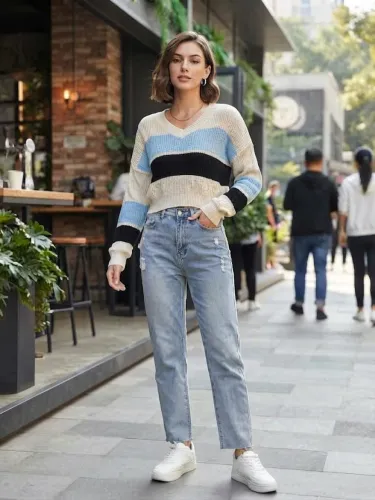 Blusa semi cropped P/M tricô