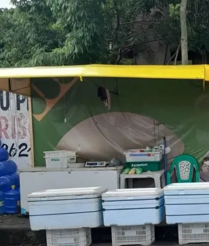 toldo amarelo 3.25 de comprimento 2.80 de largura