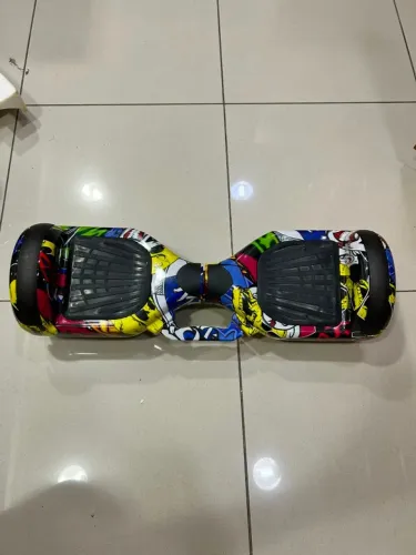 Hoverboard Skate Elétrico 6.5" Grafite Colorido - Usado, Funcionando