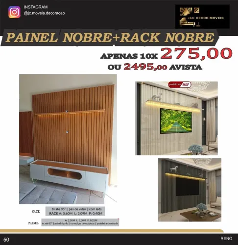 Rack com painel Nobre / 01