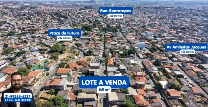Lote a venda em rua plana 360 metros
