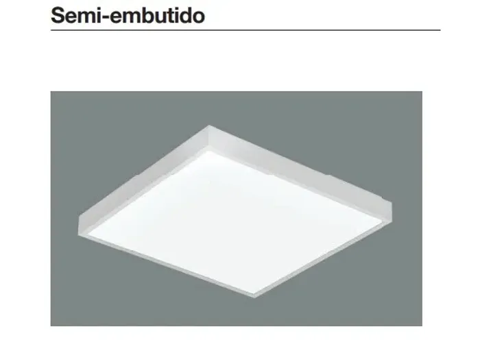 PLAFON SEMI EMBUTIDO 23X23CM BRANCO