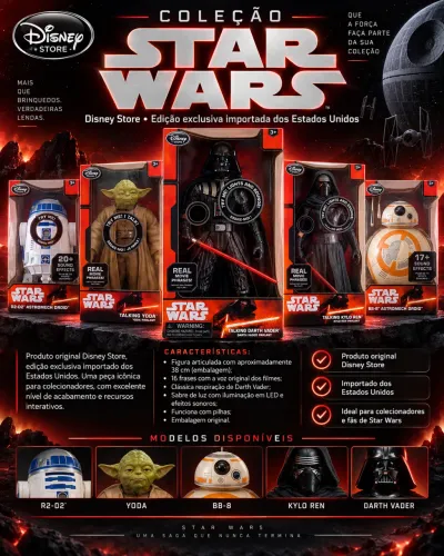 COLEÇÃO ITENS COLECIONÁVEIS IMPORTADOS EUA STAR WARS