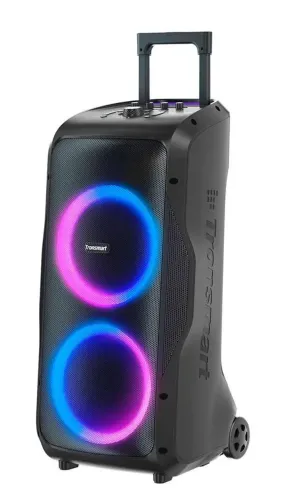 Caixa Bluetooth Halo 300 Tronsmart 240W RMS, com entra P10, XLR, Pendrive, Cartão SD